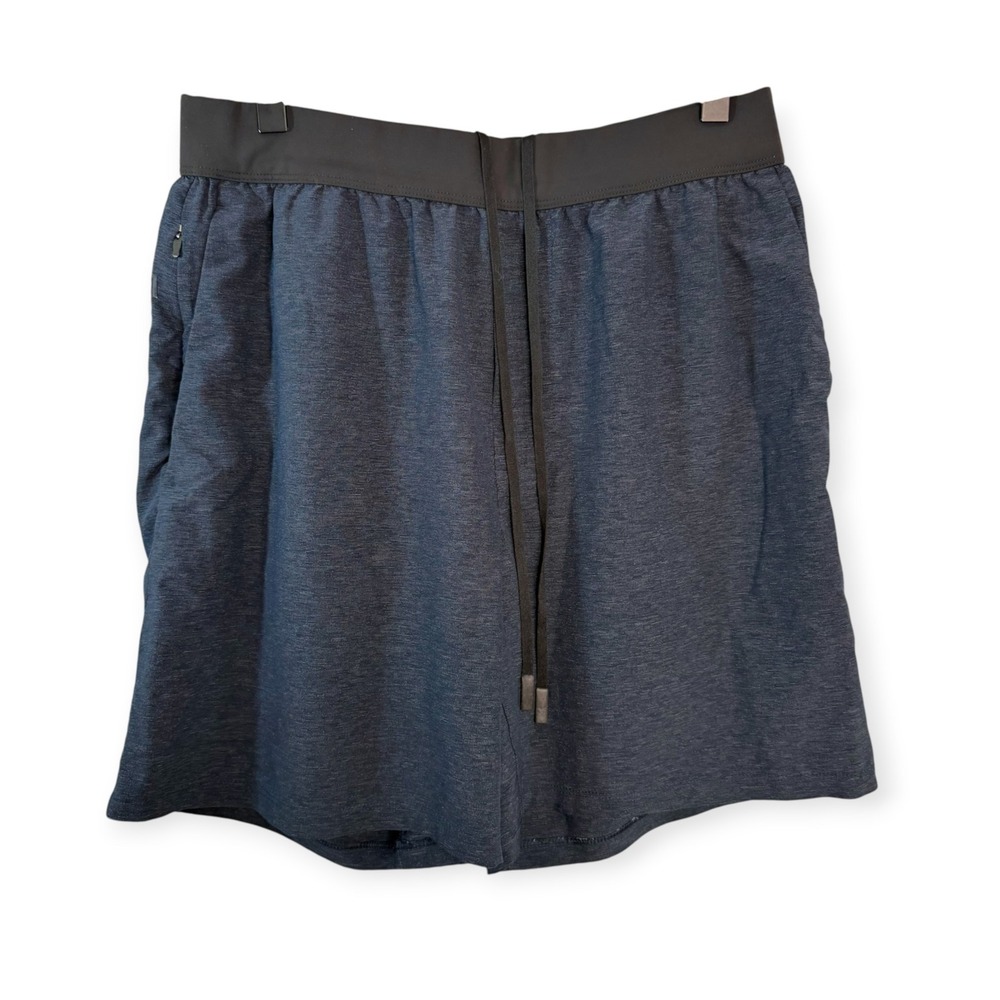 VRST Mens Small Blue Heathered Athletic Training Gym Shorts 7"